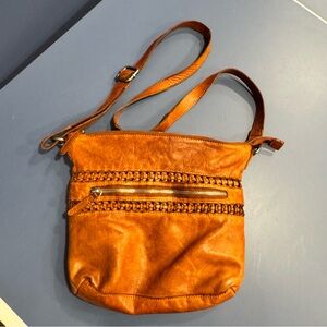 Vilenca Holland Brown Woven Leather Crossbody Bag Anthropologie